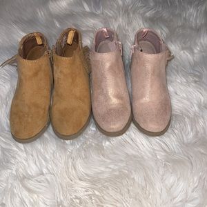 Two pairs of old navy toddler girl boots